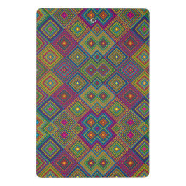 Colorful geometric clipboard with vibrant diamond mini klemmbrett