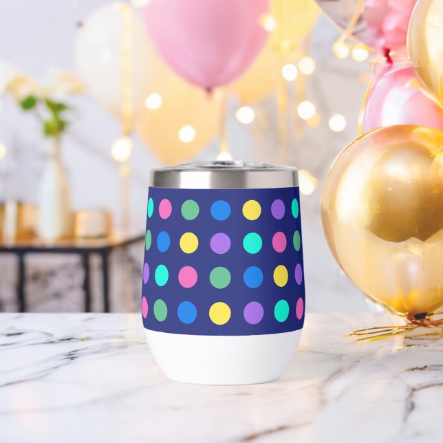 Colorful Geometric Dots Drinkware Design -  (Junggesellenabschied (gedreht))