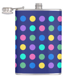 Colorful Geometric Dots Drinkware Design - Flachmann