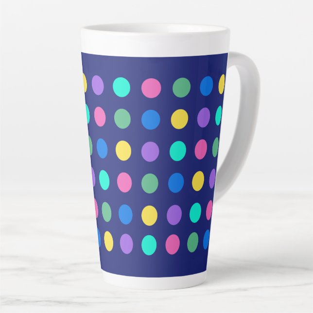 Colorful Geometric Dots Drinkware Design -  Milchtasse (Rechte Ecke)