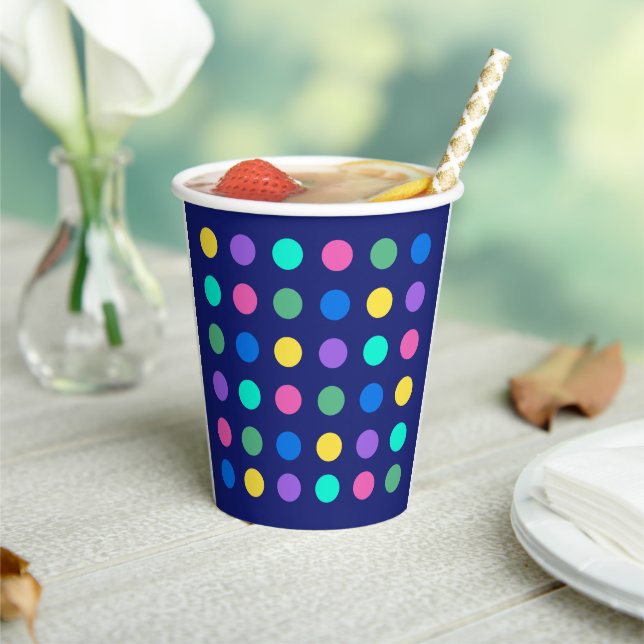 Colorful Geometric Dots Drinkware Design -  Pappbecher (In Situ)