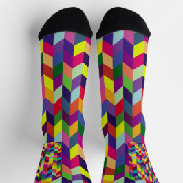 Colorful Geometric Pattern Design – Modern Stylish Socken