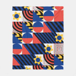 Colorful Geometric Pattern Fleecedecke