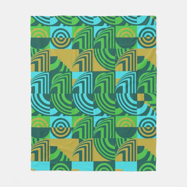 Colorful Geometric Pattern  Fleecedecke (Vorderseite)