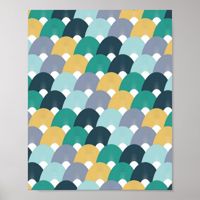 Colorful Geometric Pattern  Poster (Vorne)