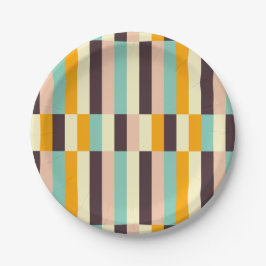 Colorful geometric pattern with vertical stripes  pappteller