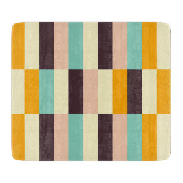 Colorful geometric pattern with vertical stripes  schneidebrett