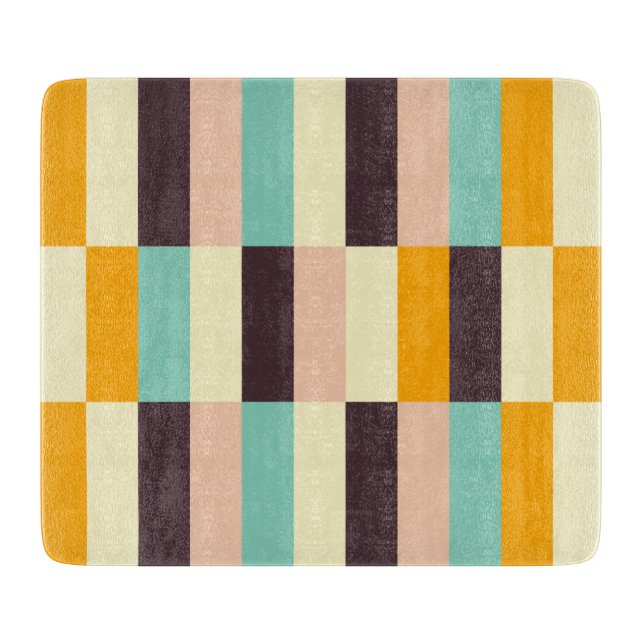 Colorful geometric pattern with vertical stripes  schneidebrett (Vorderseite)