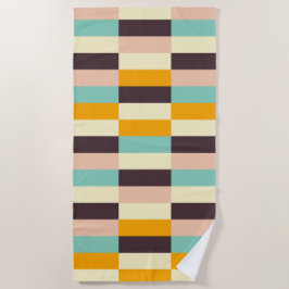 Colorful geometric pattern with vertical stripes  strandtuch