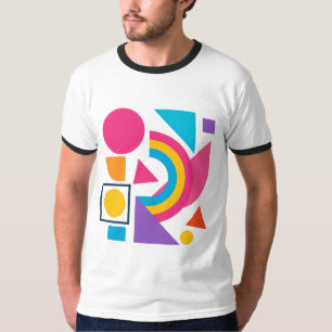 Colorful Geometric Shapes - Abstract Modern Design T-Shirt