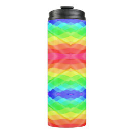 Colorful geometric travel mug with a rainbow  thermosbecher