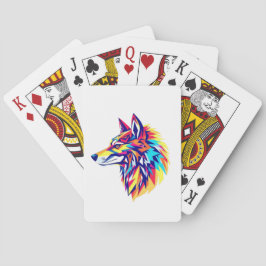 Colorful Geometric Wolf Classic Playing Cards Spielkarten