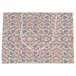 Colorful gift bag with a psychedelic pattern  große geschenktüte