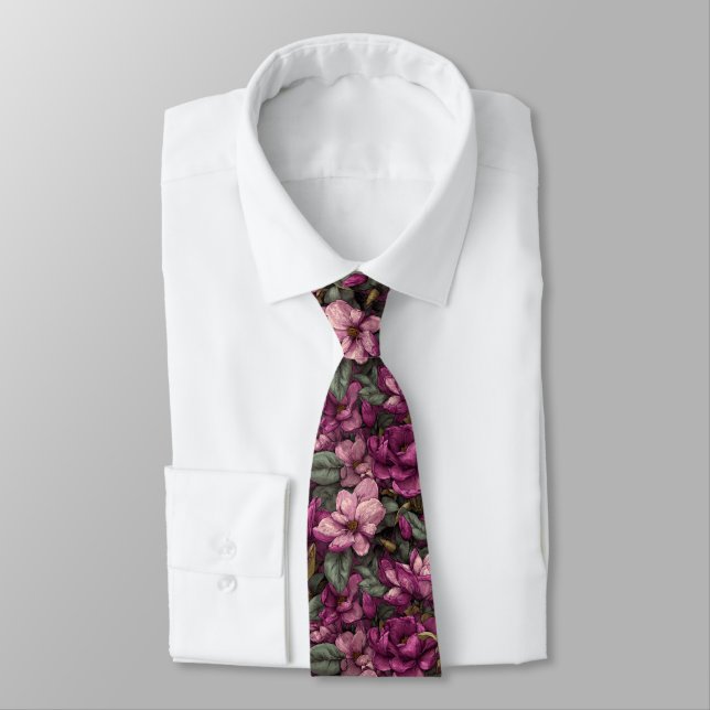Colorful Gifts For Men Gardenias Floral Krawatte (Gebunden)
