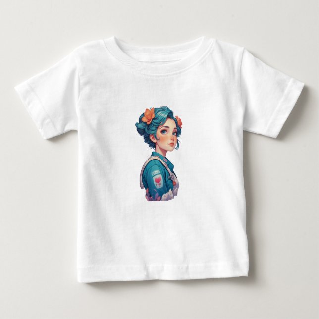Colorful Girl Baby T-shirt (Vorderseite)