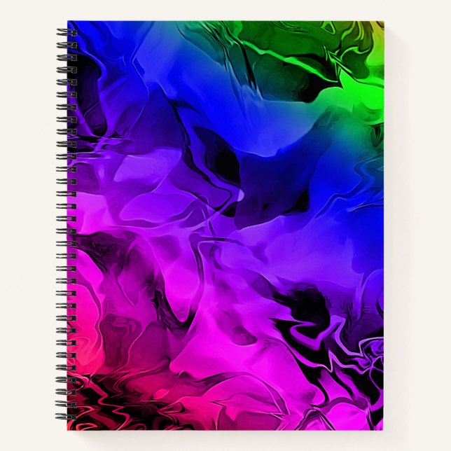 Colorful Girly Modern Chic Stilliches Notebook Notizbuch (Vorderseite)