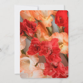 Colorful Gladiolus Flowers Feiertagskarte