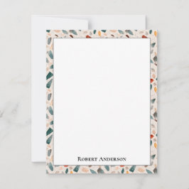 Colorful Glass Chips Terrazzo Pattern Frame Mitteilungskarte