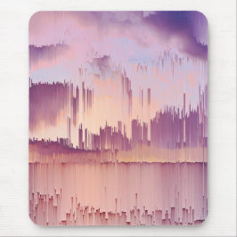 Colorful Glitch Sunset Horizon Mousepad