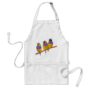 Colorful Gouldian Finches in Pastels Schürze
