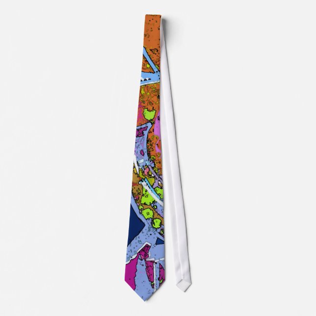 Colorful Graffiti Abstract Design Necktie Krawatte (Vorderseite)