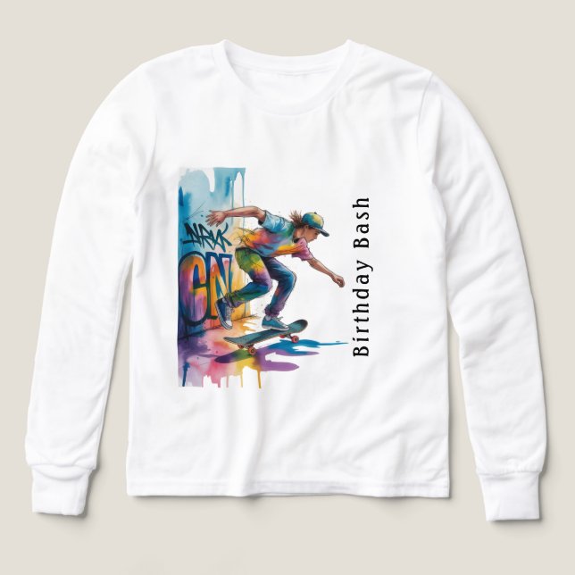 Colorful Graffiti Boy Birthday Bash (Design Vorderseite)