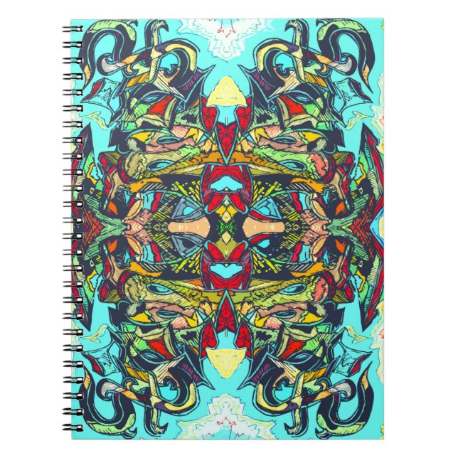 Colorful Graffiti Piece Notizblock (Vorderseite)
