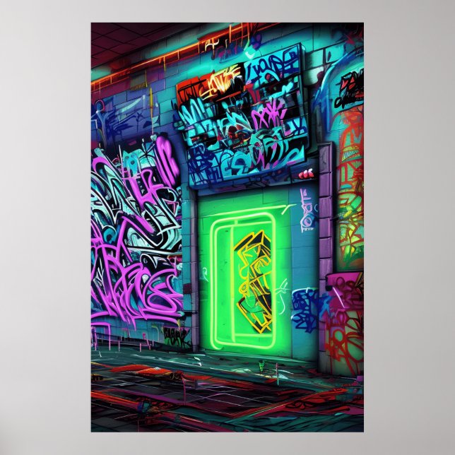 Colorful Graffiti Street Art - Das perfekte Gesche Poster (Vorne)