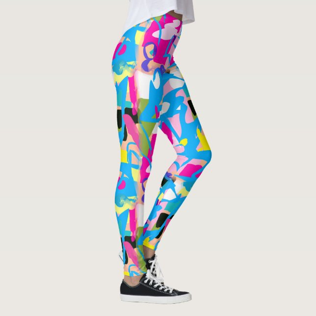 Colorful Grafitti Splash Leggings (Rechts)