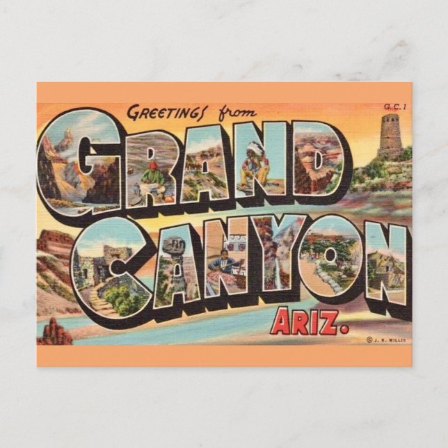Colorful Grand Canyon Postcard Postkarte (Vorderseite)