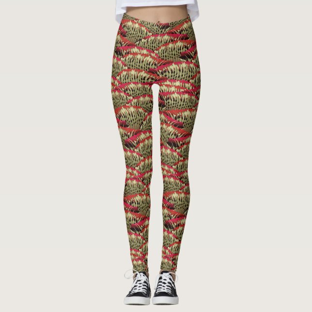Colorful Grayling Dorsal Fin Fly Fishing Lover Leggings (Vorderseite)