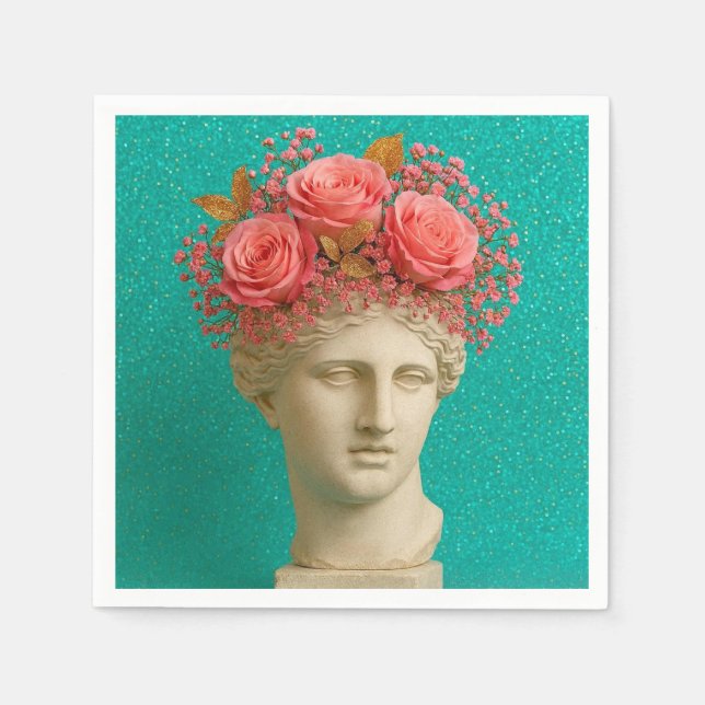 Colorful Greek Ancient Napkins. Serviette (Vorderseite)