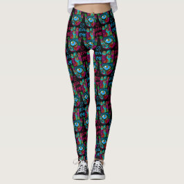Colorful Groovy Hamsas Leggings