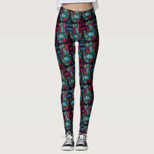 Colorful Groovy Hamsas Leggings