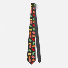 Colorful Gummy Bear Pattern Krawatte