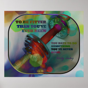 Colorful Gym Poster with Weights 005