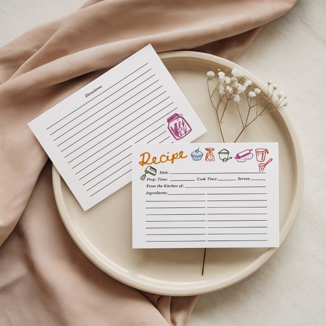 Colorful Hand Drawn Recipe Card (Von Creator hochgeladen)