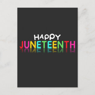 Colorful Happy Juneteenth Postkarte
