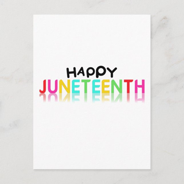 Colorful Happy Juneteenth Postkarte (Vorderseite)