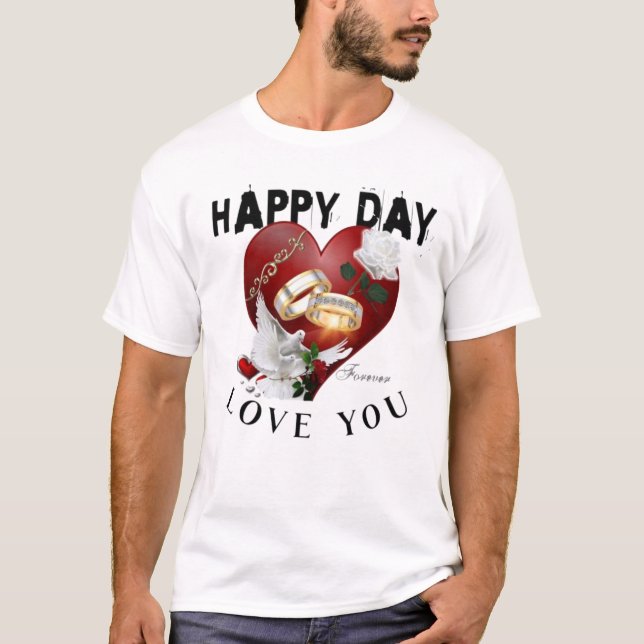 "Colorful HappyDay Graphic - Fun & Bold T - Shirt  (Vorderseite)