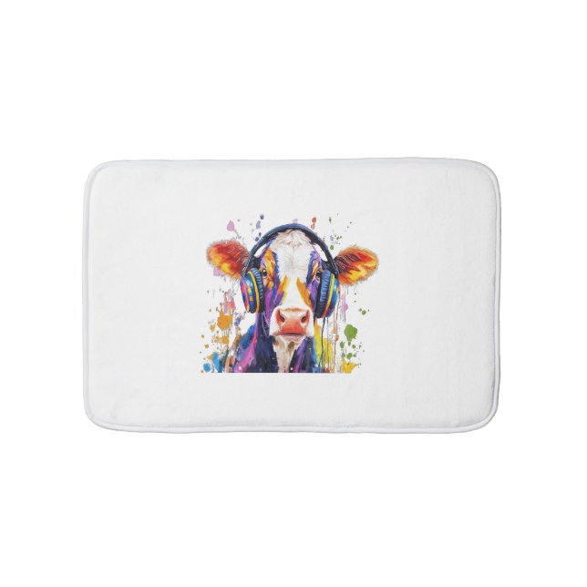 Colorful Highland Cow Badematte (Vorderseite)
