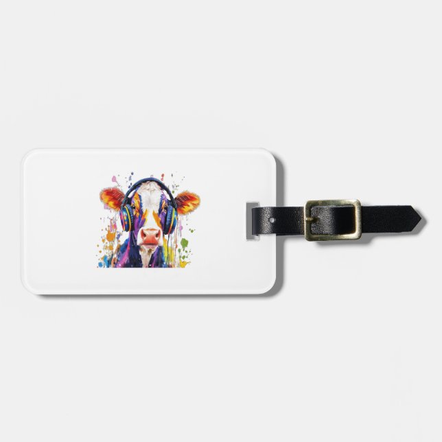 Colorful Highland Cow Gepäckanhänger (Vorderseite horizontal)