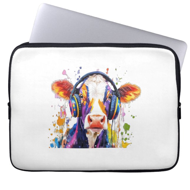 Colorful Highland Cow Laptopschutzhülle (Vorderseite)