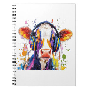 Colorful Highland Cow Notizblock