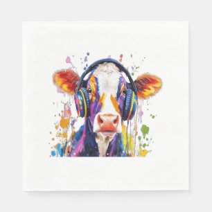 Colorful Highland Cow Serviette