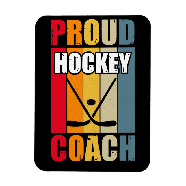 Colorful Hockey Coach Magnet (Vertikal)