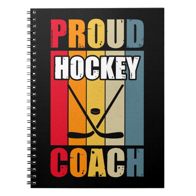 Colorful Hockey Coach Notizblock (Vorderseite)