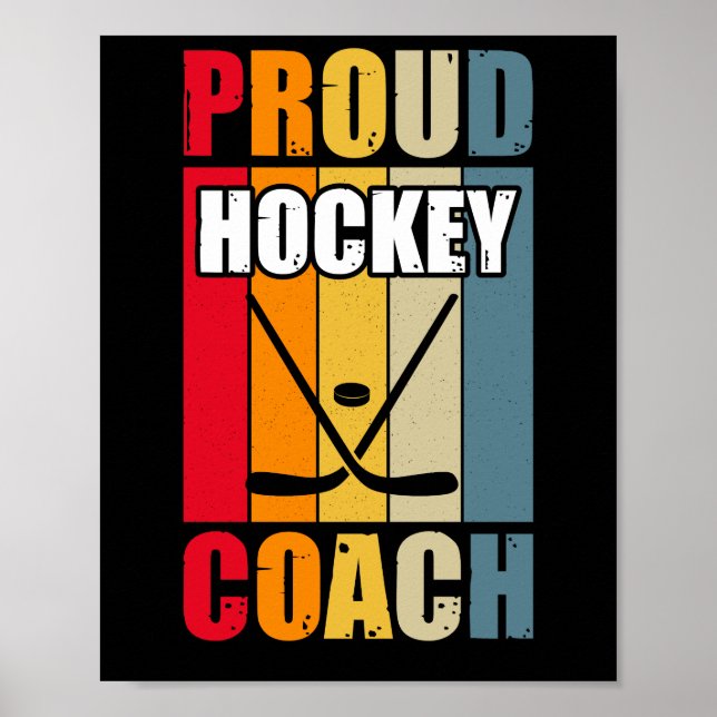 Colorful Hockey Coach Poster (Vorne)