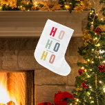 Colorful HOHOHO Christmas | Happy Holidays Großer Weihnachtsstrumpf<br><div class="desc">Colorful HOHOHO Christmas | Happy Holidays</div>