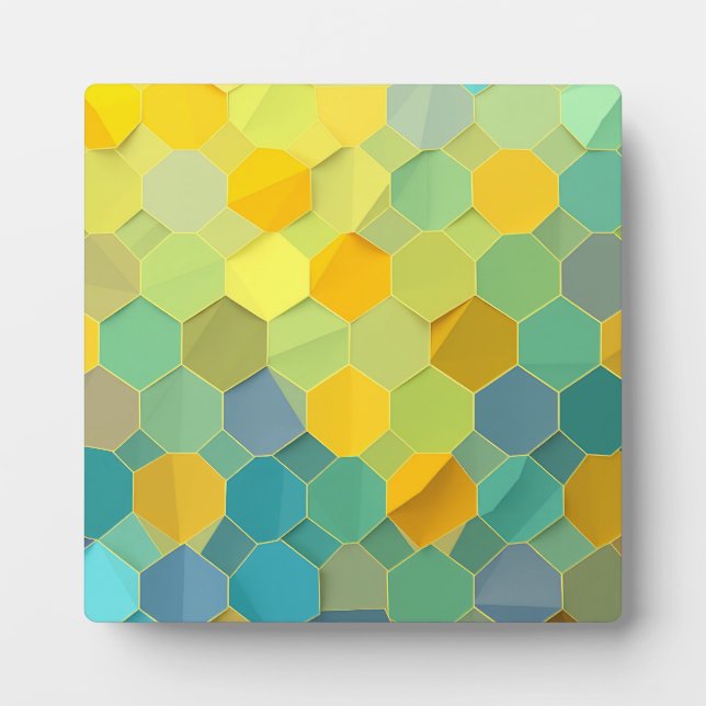 Colorful Honeycomb Geometric Pattern Fotoplatte (Vorderseite)